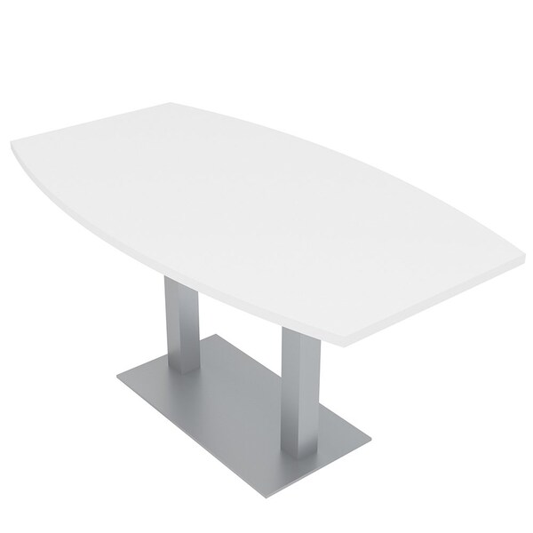 33.5 in W, 59.5 in L, 29 in H, Engineered Wood Top, White